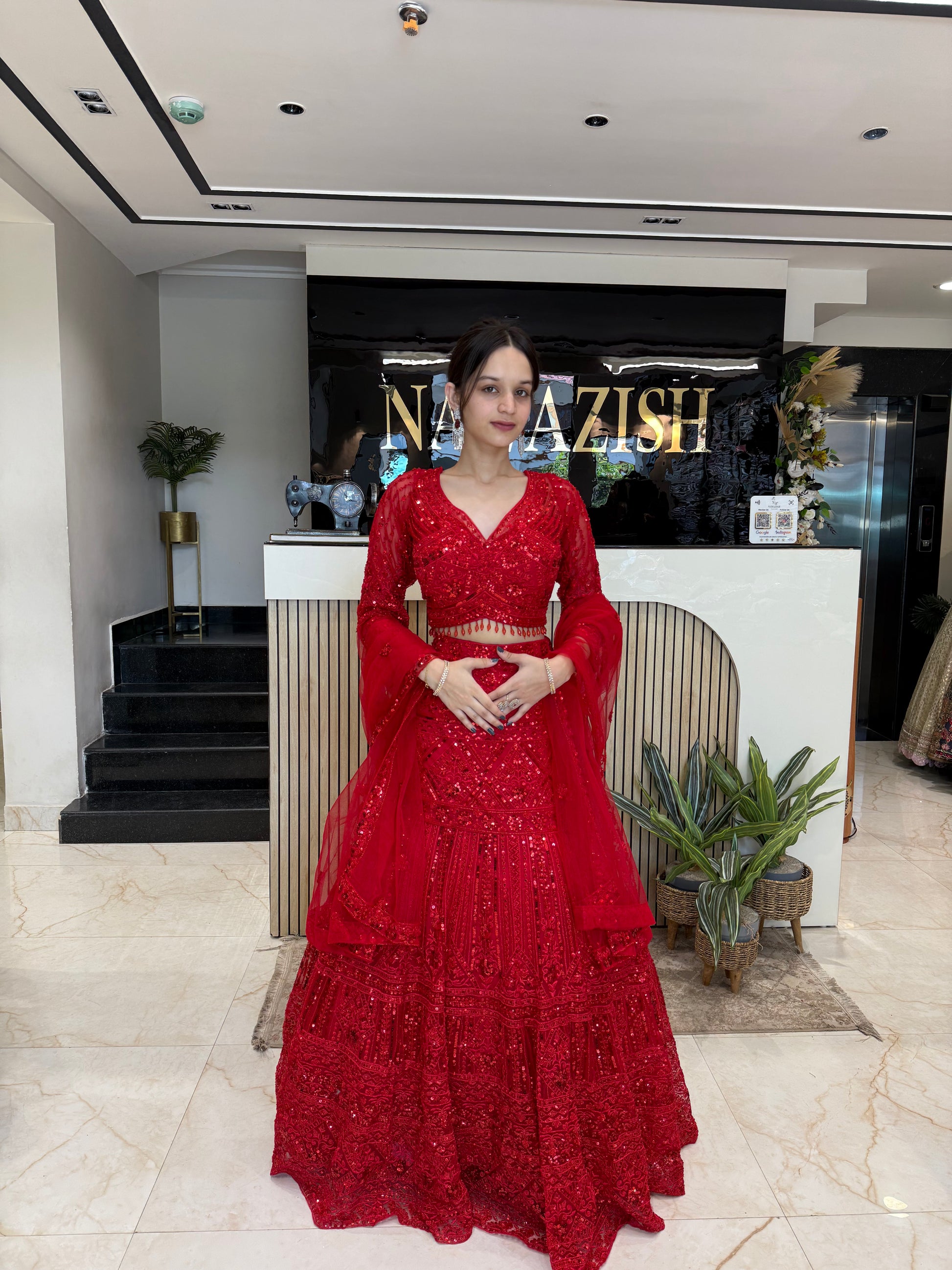 Red Net Indo Western Dress
Designer Indo Western with Dhoti Skirt
Party Wear Indo Western Co-Ord Set
Kardhana Sequence Indo Western Outfit
Wedding Wear Red Indo Western Dress