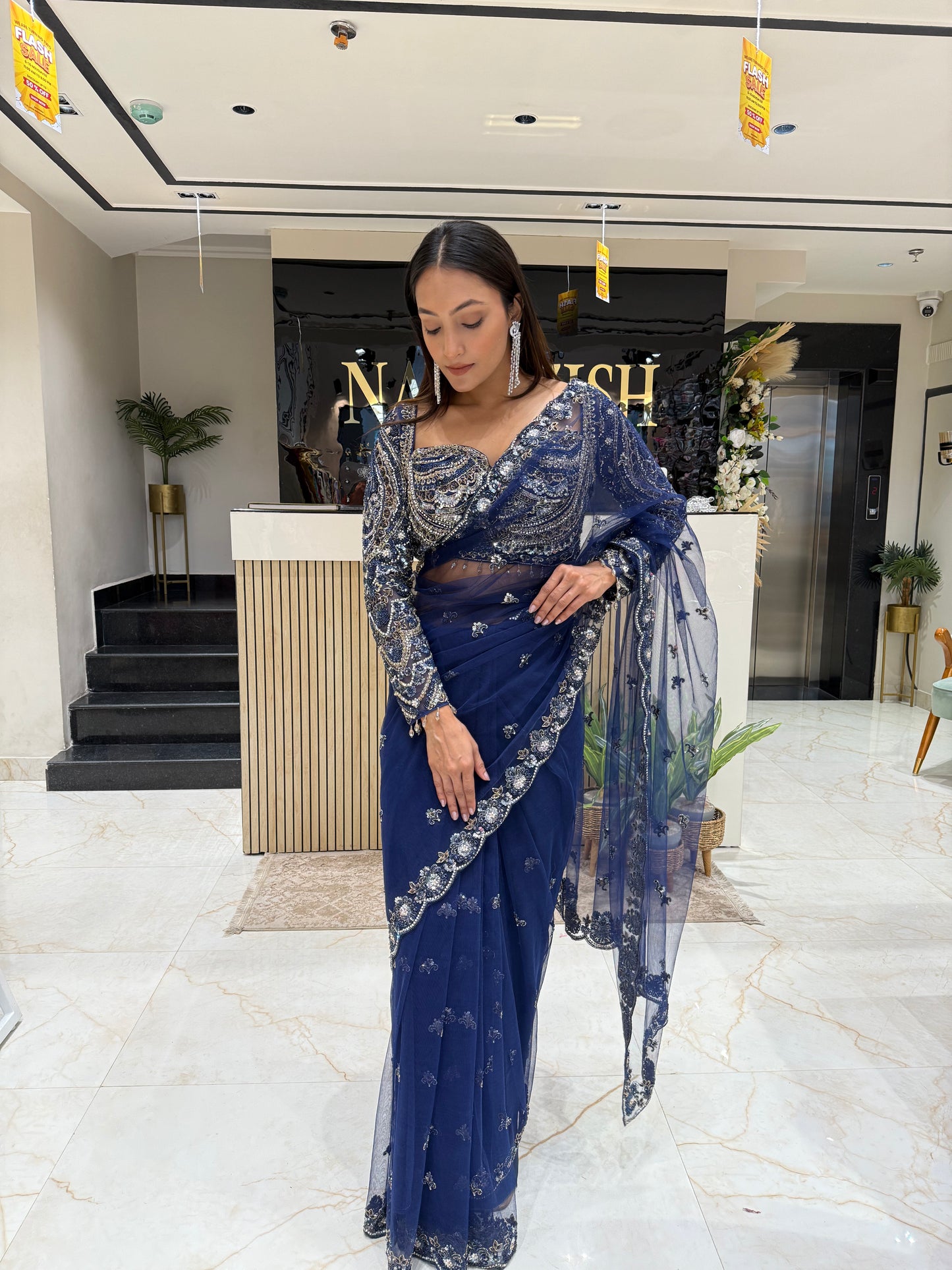 Navy Blue saree