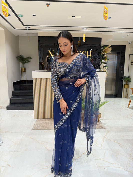 Navy Blue saree