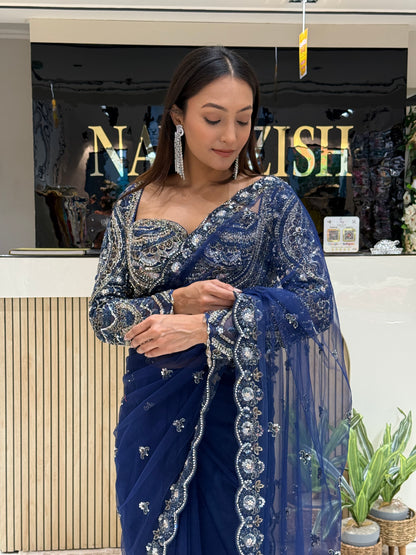 Navy Blue saree