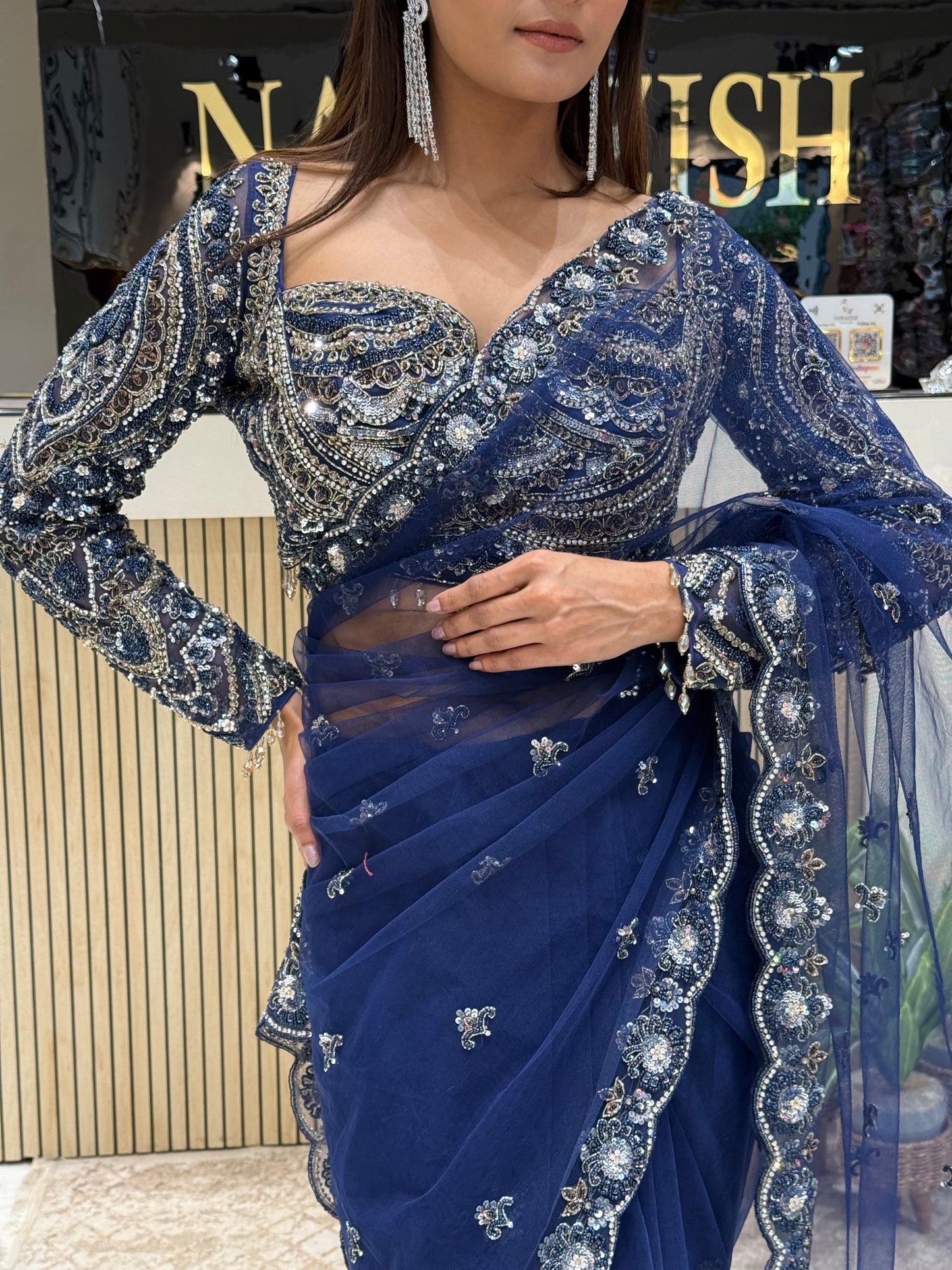 Navy Blue saree