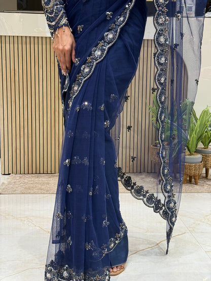 Navy Blue saree