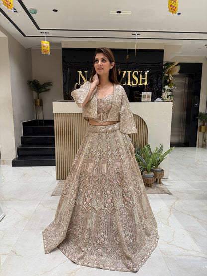 Glorious Golden Power Lehenga