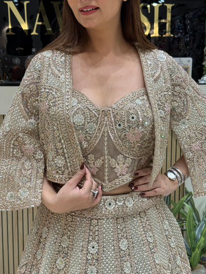 Glorious Golden Power Lehenga