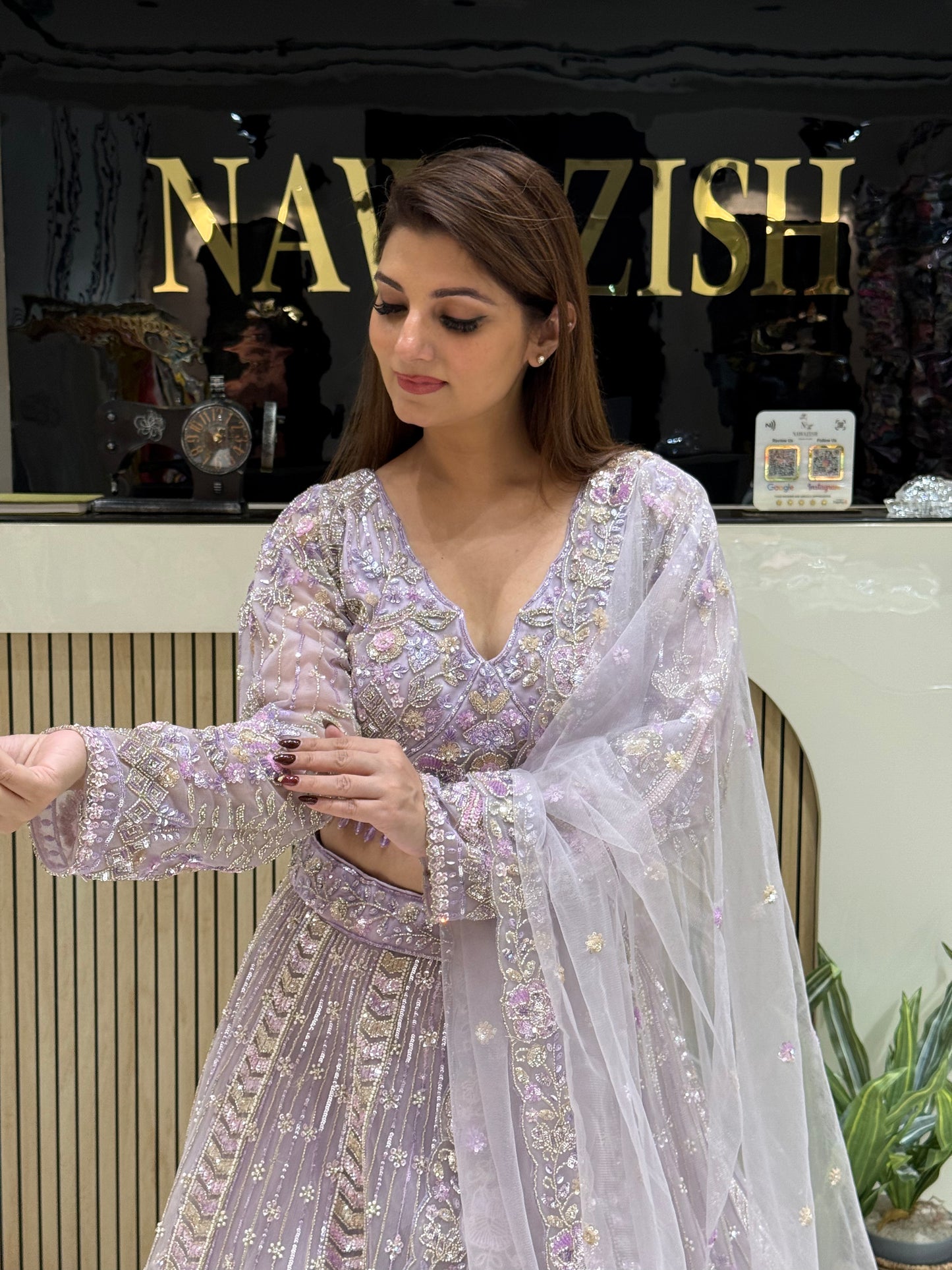 Luxe Levender Lehenga
