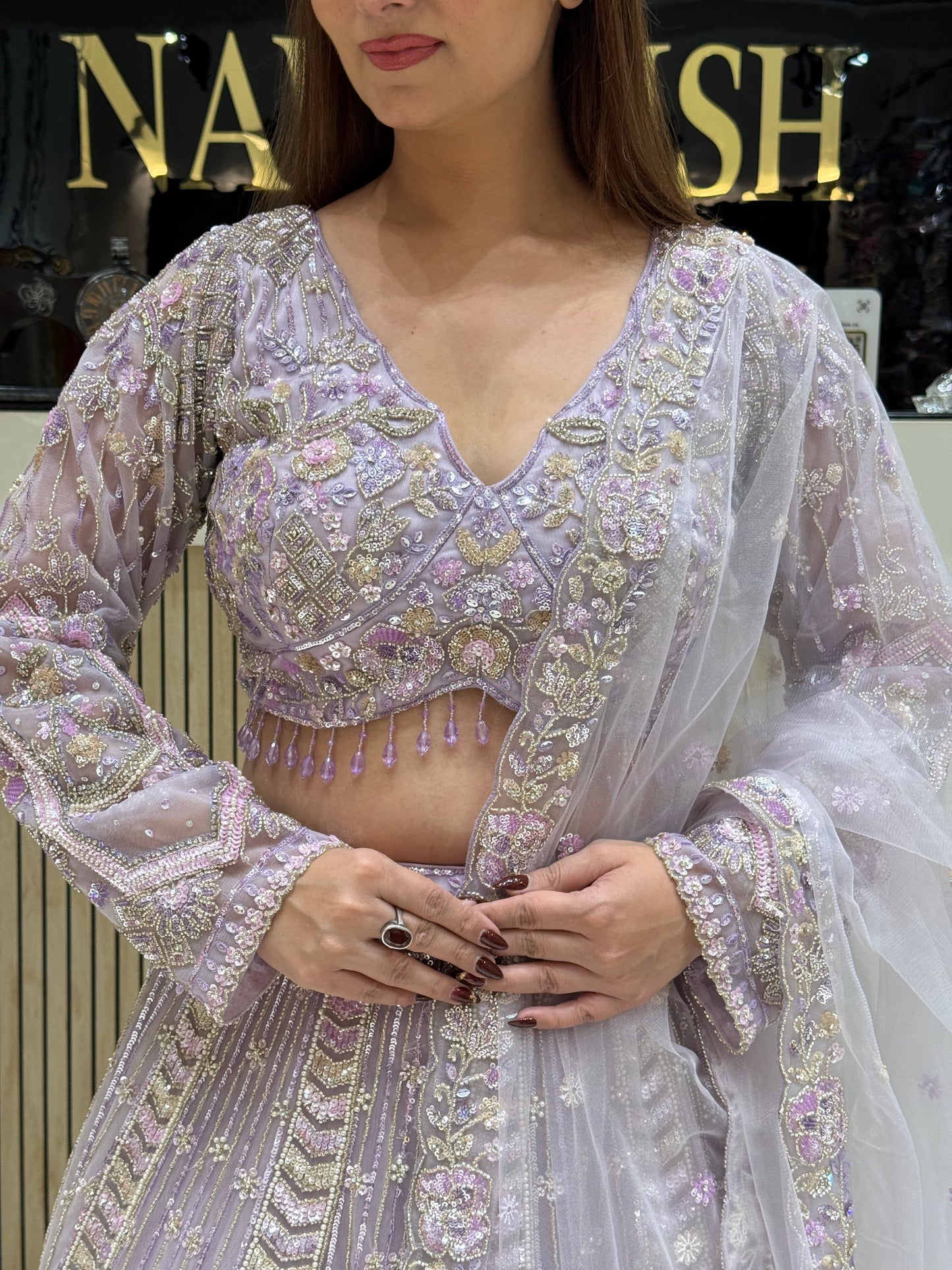 Luxe Levender Lehenga
