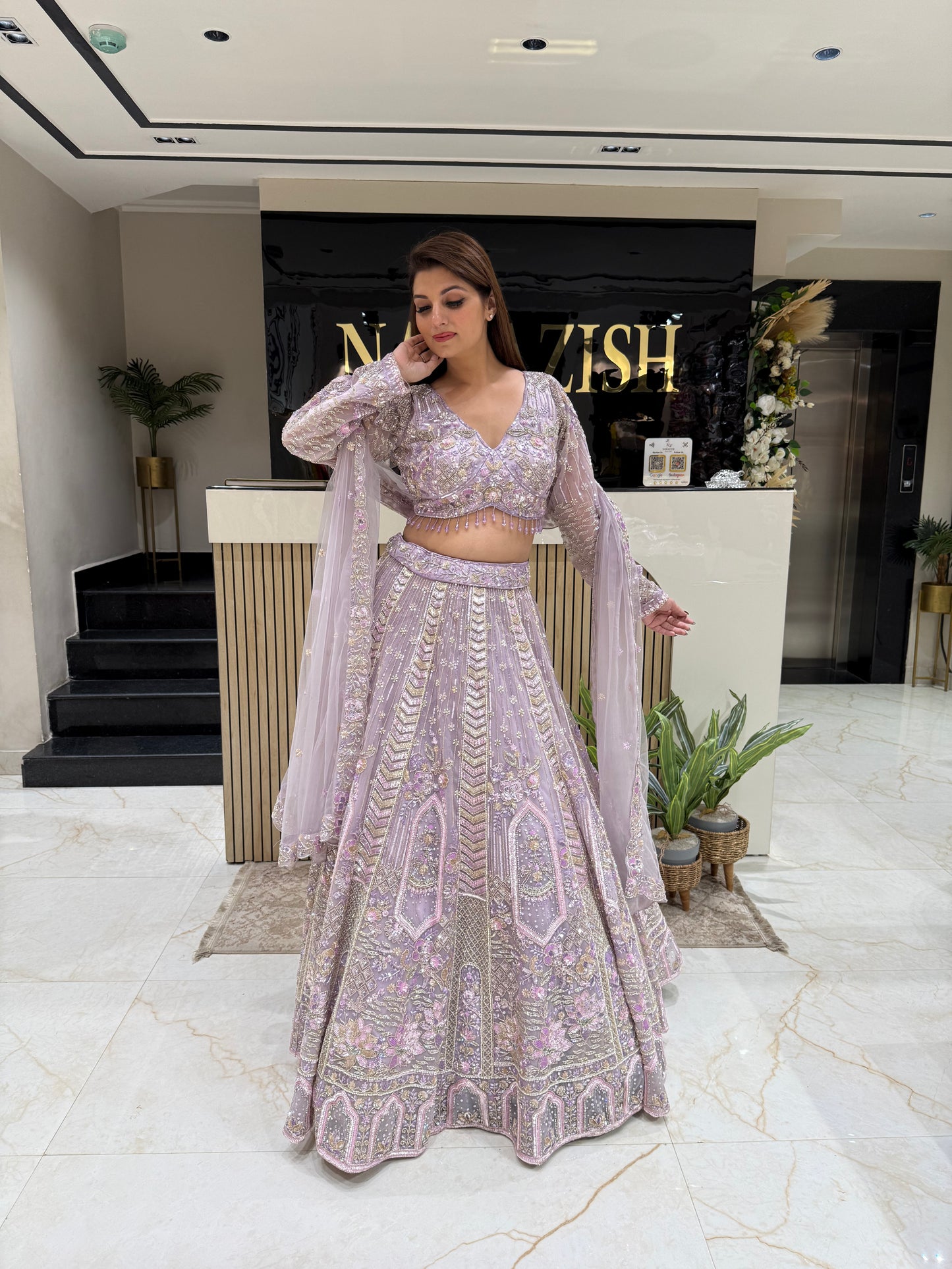 Luxe Levender Lehenga
