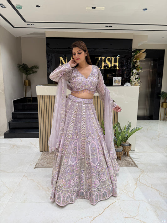 Luxe Levender Lehenga