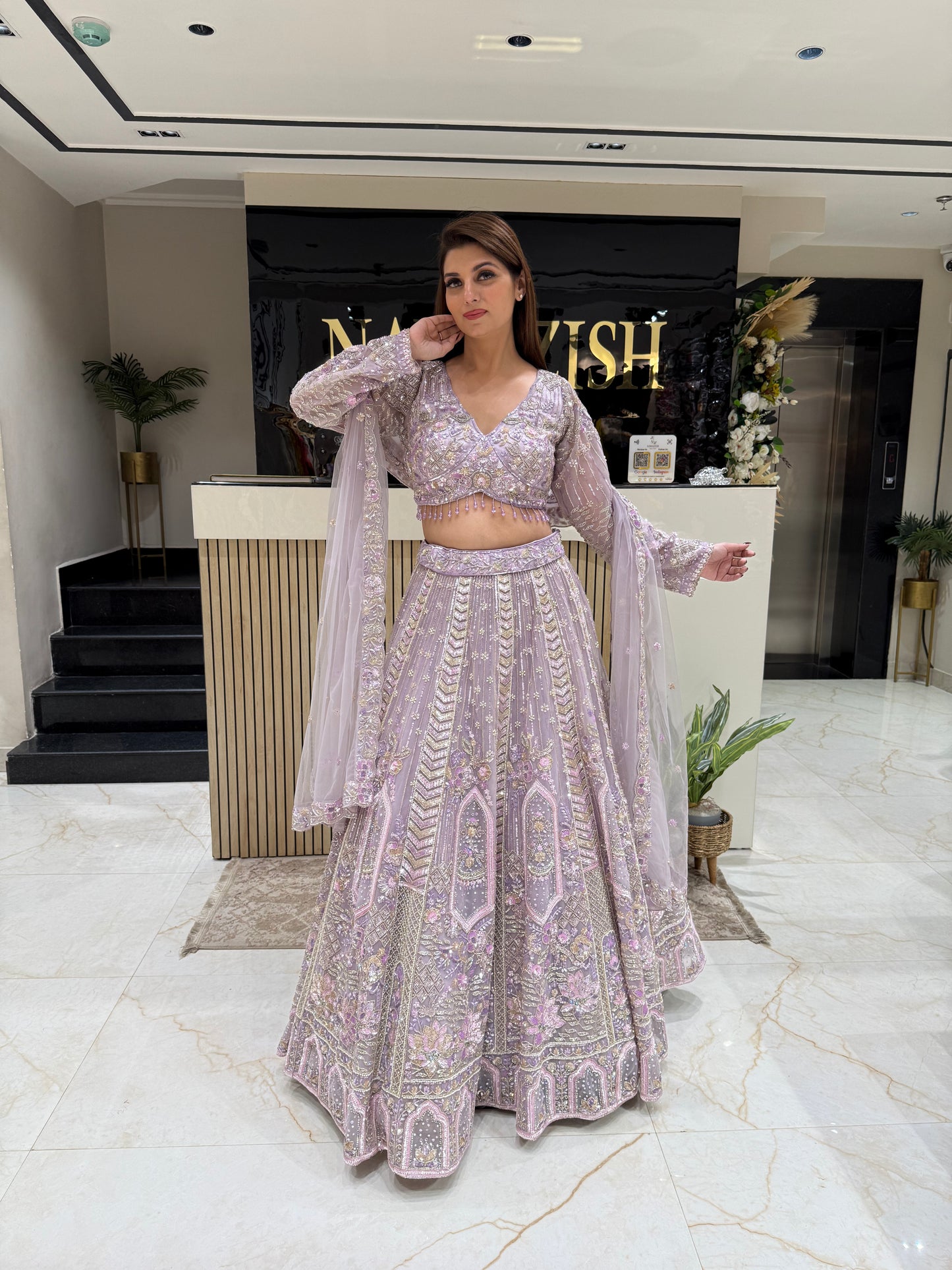 Luxe Levender Lehenga