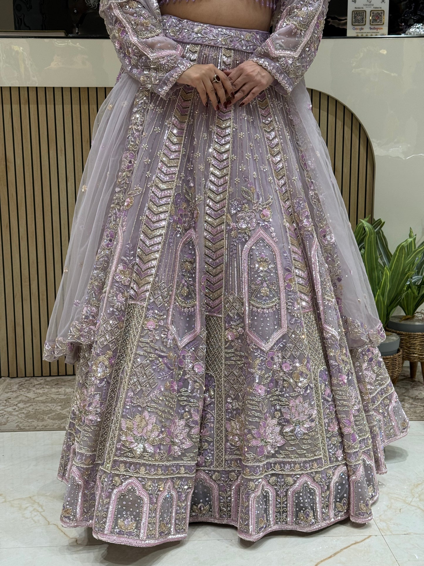 Luxe Levender Lehenga