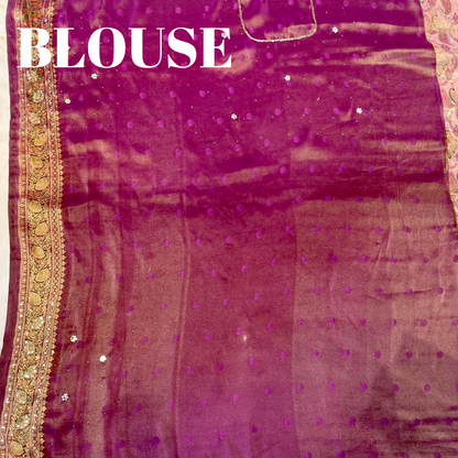 Graceful Modal Crape Saree with Position Print & Handwork