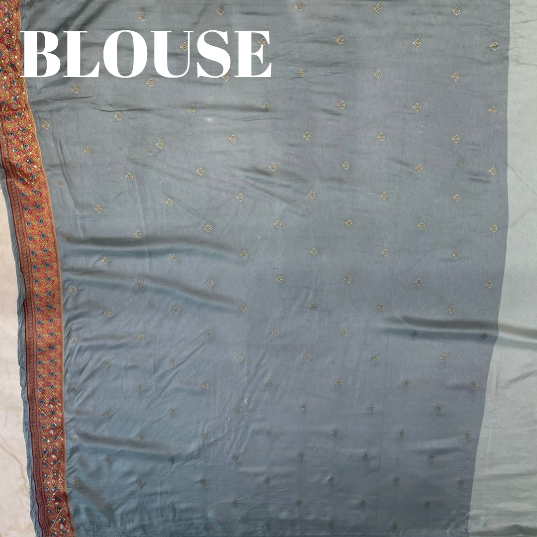 Elegant Sky Blue Kashmiri Kanni Work Saree with Kartdana