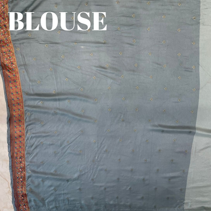 Elegant Sky Blue Kashmiri Kanni Work Saree with Kartdana