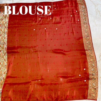 Graceful Modal Crape Saree with Position Print & Handwork