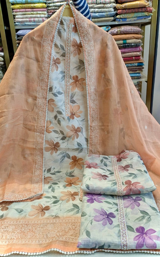 Premium Chanderi Cotton Unstitched Suit with Floral Print & Four Side Border Dupatta
Designer Chanderi Cotton Suit Set with Flower Print and Cotton Bottom
Elegant Chanderi Cotton Dress Material with Printed Dupatta and Border Design
Festive Wear Chanderi Cotton Suit with Floral Print and Stylish Dupatta
Luxury Chanderi Cotton Unstitched Suit for Casual and Traditional Wear
