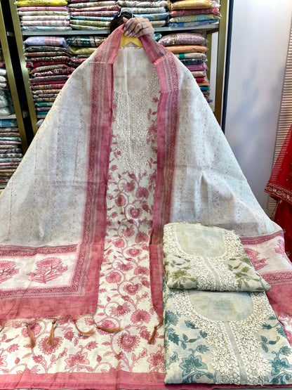Premium Leelan Tissue Unstitched Suit with Knot Work & Printed Dupatta – Festive Wear
Designer Leelan Tissue Suit Set with Fawn Print Dupatta and Santoon Bottom
Elegant Leelan Tissue Dress Material with Knot Work and Stylish Printed Dupatta
Luxury Unstitched Leelan Tissue Suit with Santoon Bottom for Party Wear
Festive Wear Leelan Tissue Suit with Delicate Knot Work and Printed Dupatta