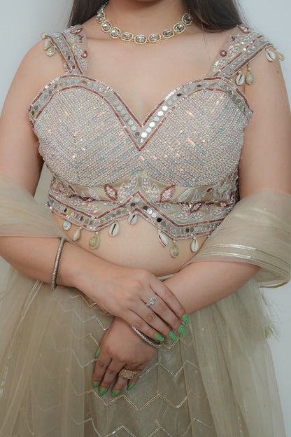 Metallic crop top