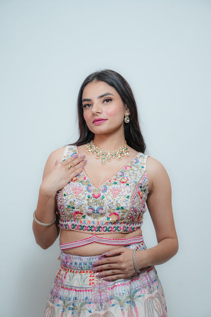 Ivory glow crop top