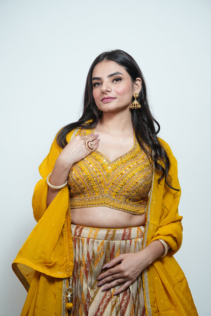 Warm mustard crop top