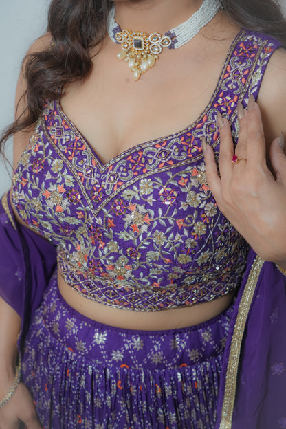 Deep purple crop top