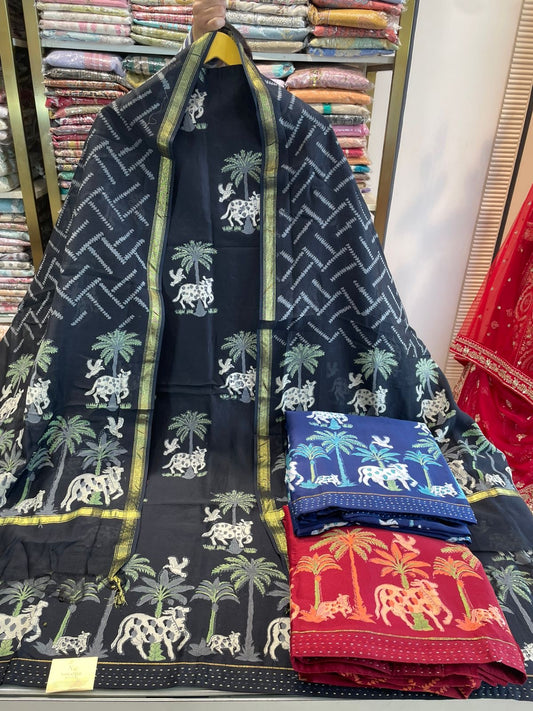 Premium Cotton Unstitched Suit with Printed Cotton Dupatta – Daily & Festive Wear
Designer Cotton Suit Set in Black, Blue & Maroon with Matching Cotton Bottom
Elegant Cotton Dress Material with Printed Dupatta for Casual and Traditional Wear
Stylish Cotton Unstitched Suit with Cotton Print Dupatta and Comfortable Bottom
Festive Wear Cotton Suit Set in Black, Blue and Maroon for Elegant Daily Style