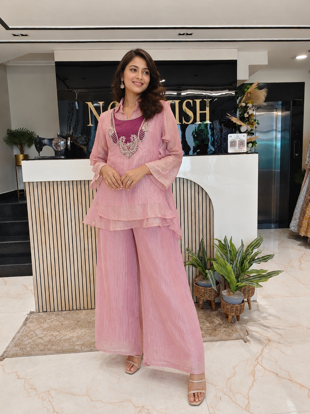Lavender Crush Tissue Co-ord Set
Designer Kurta Palazzo Co-ord Set
Patch Work Cutdana Outfit
Party Wear Co-ord Set
Luxury Ethnic Wear