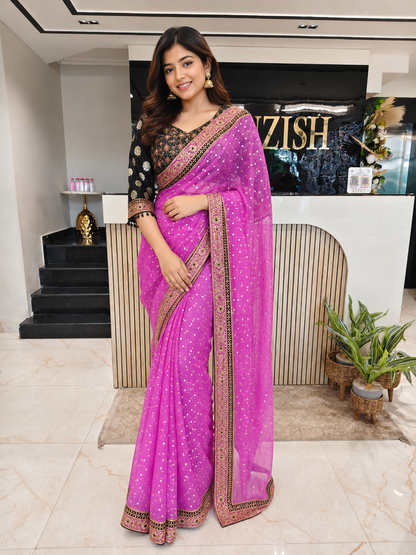 Purple Organza Saree
Resham Work Saree
Crystal Work Saree
Designer Organza Saree
Wedding Wear Saree