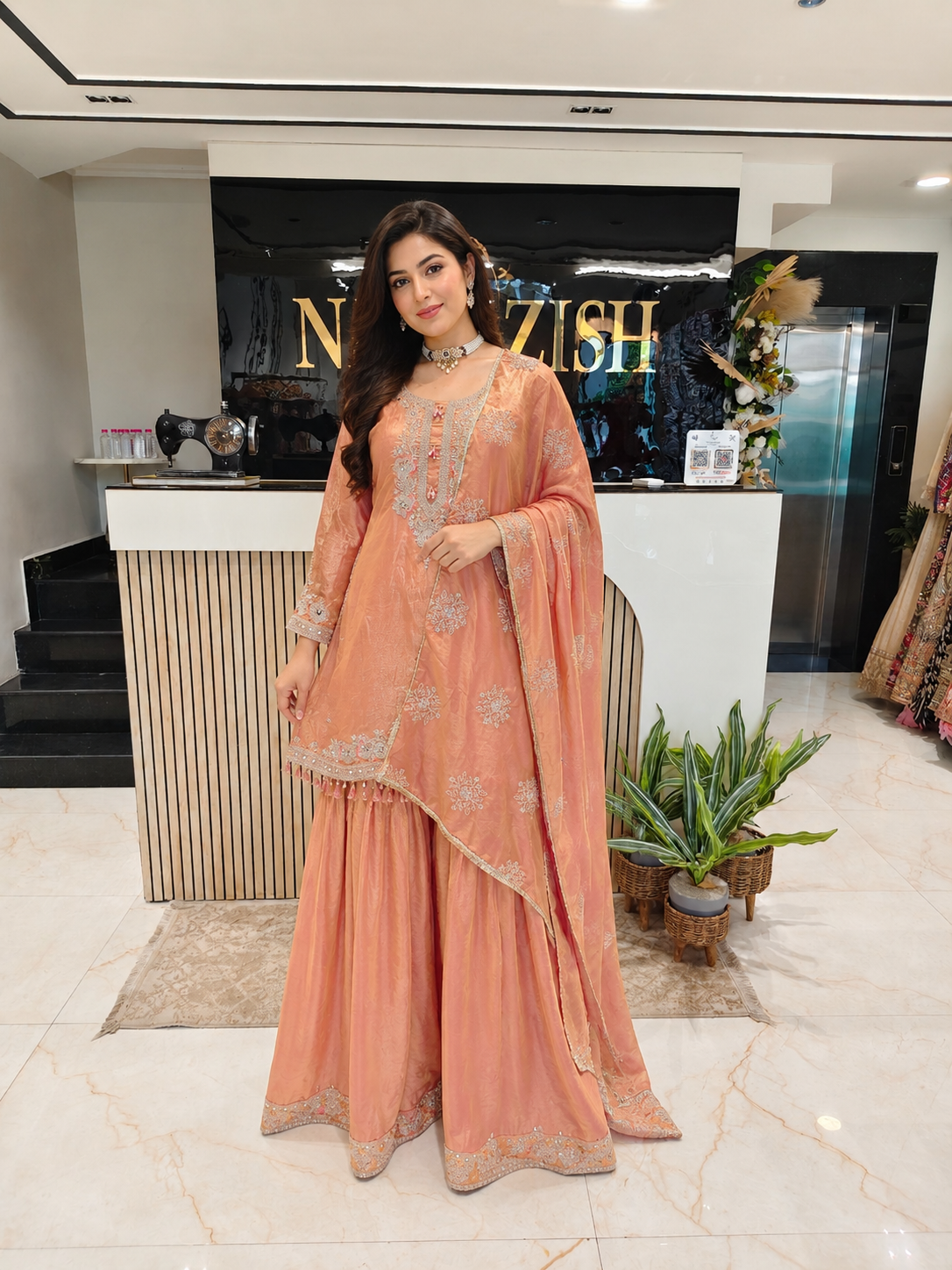 Rust Farshi Salwar Set
Tissue Farshi Salwar Suit
Designer Kurta Set
Wedding Wear Farshi Suit
Festive Party Wear Ethnic Set