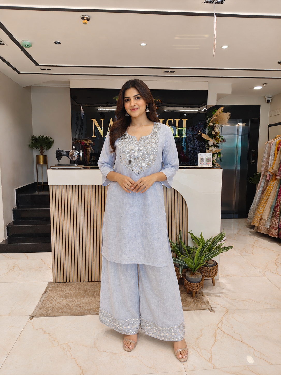 Sky Blue Jute Cotton Co-ord Set
Designer Jute Cotton Kurta Pant Set
Zari Mirror Work Co-ord Set
Border Work Ethnic Co-ord Outfit
Premium Cotton Ethnic Wear