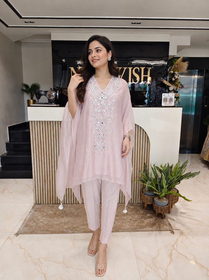 Baby Pink A-Line Kurta Set
Crush Tissue Indo-Western
Pearl Mirror Work Kurta
Designer Palazzo Kurta Set
Luxury Ethnic Wear