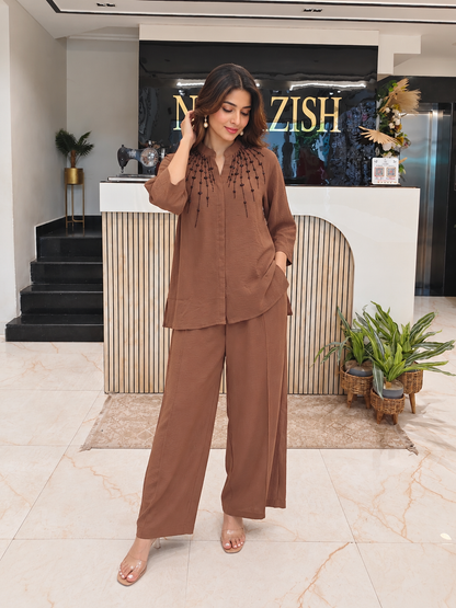 Brown Lycra Co-ord Set
Designer Lycra Co-ord Set
Kutdana Stone Work Co-ord Set
Party Wear Co-ord Outfit
Luxury Ethnic Wear