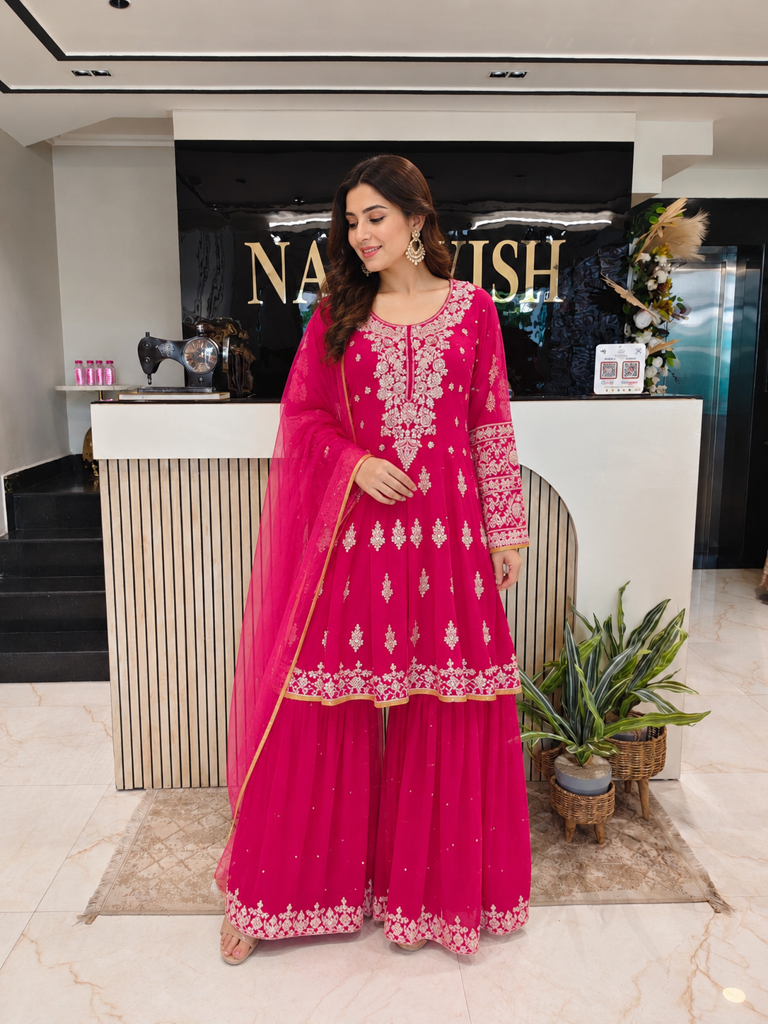 Hot Pink Georgette Garara Set
Designer Garara Suit
Wedding Wear Garara
Festive Party Wear Ethnic Set
Georgette Designer Suit