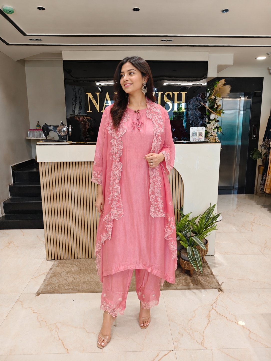 Pink Indo Western Kurta Set
Silk Festive Kurta Set for Women
Designer Indo Western Outfit
Resham Sequins Work Kurta Set
Wedding Wear Indo Western Dress