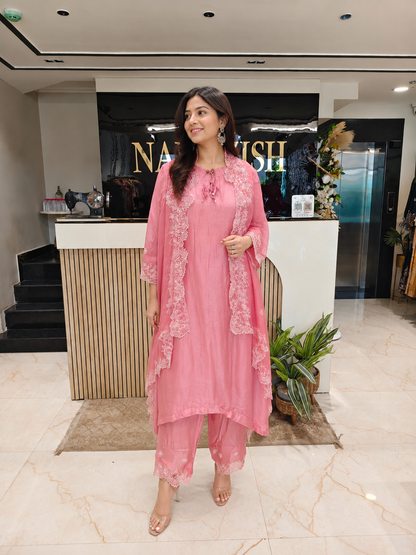 Pink Indo Western Kurta Set
Silk Festive Kurta Set for Women
Designer Indo Western Outfit
Resham Sequins Work Kurta Set
Wedding Wear Indo Western Dress