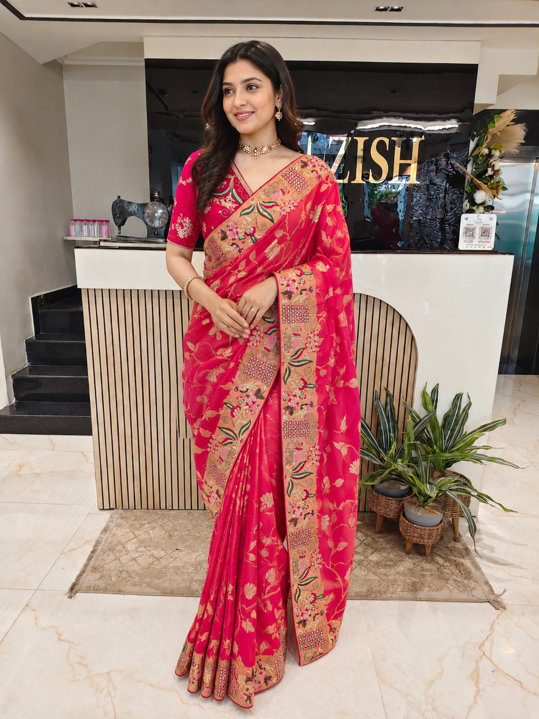 Rani Pink Designer Saree
Dola Silk Saree for Women
Birds Motif Saree India
Wedding Wear Saree Online
Luxury Party Wear Saree