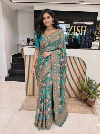 Rama Green Modal Crepe Saree
Kutdana Work Saree
Sequins Work Saree
Designer Party Wear Saree
Wedding Wear Saree