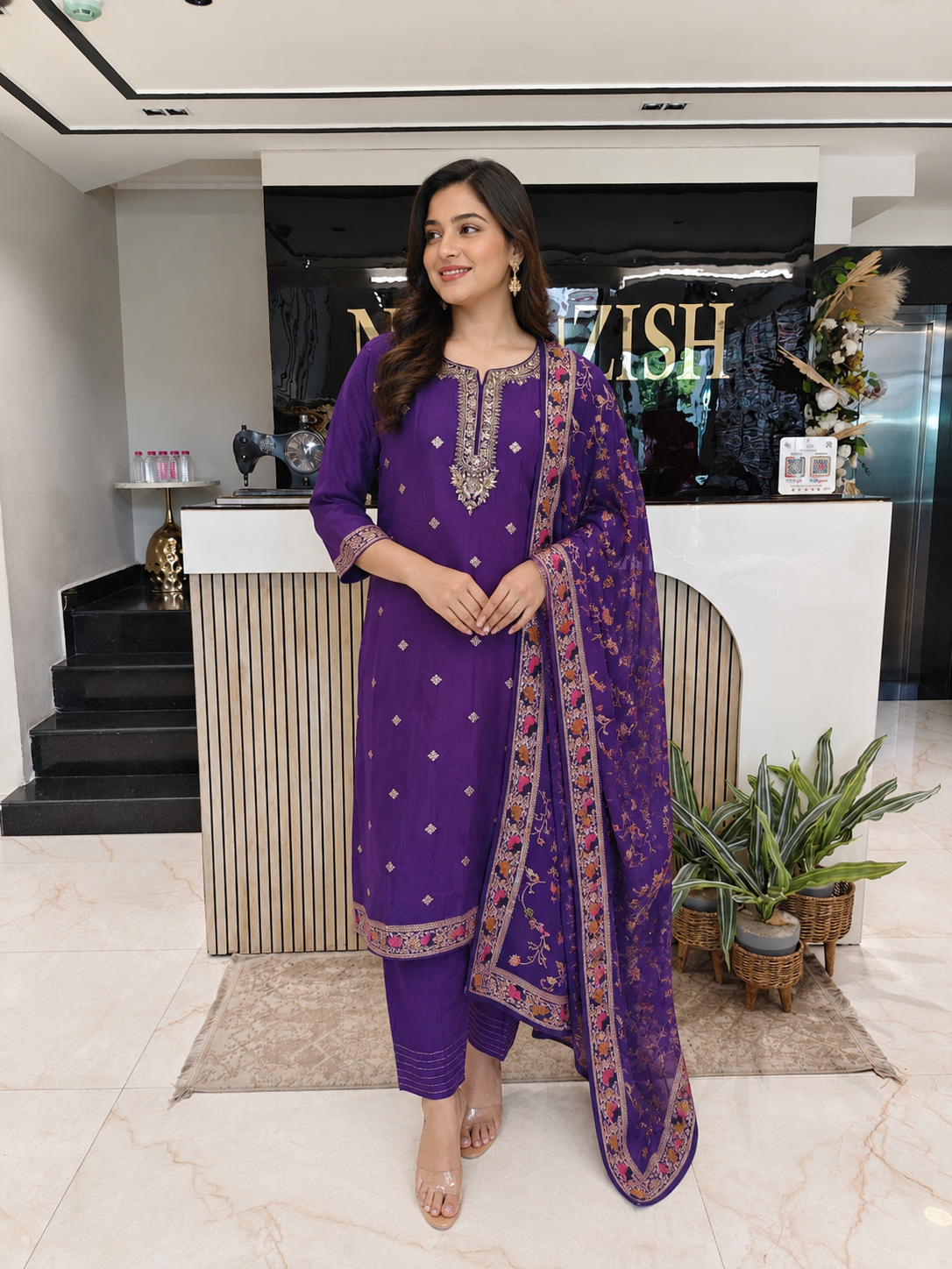 Purple Upara Silk Farshi Salwar Set
Designer Farshi Salwar Suit
Wedding Wear Farshi Salwar
Festive Party Wear Ethnic Set
Upara Silk Designer Suit