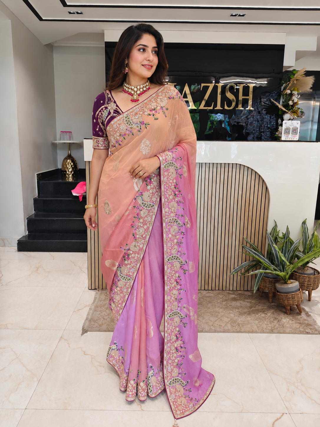 Lavender & Purple Organza Saree
Designer Organza Saree
Bird Motif Saree
Wedding Wear Saree
Handwork Designer Saree
