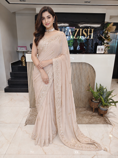 Golden Georgette Saree
Kutdana Work Saree
Dabka Work Saree
Designer Party Wear Saree
Wedding Wear Saree