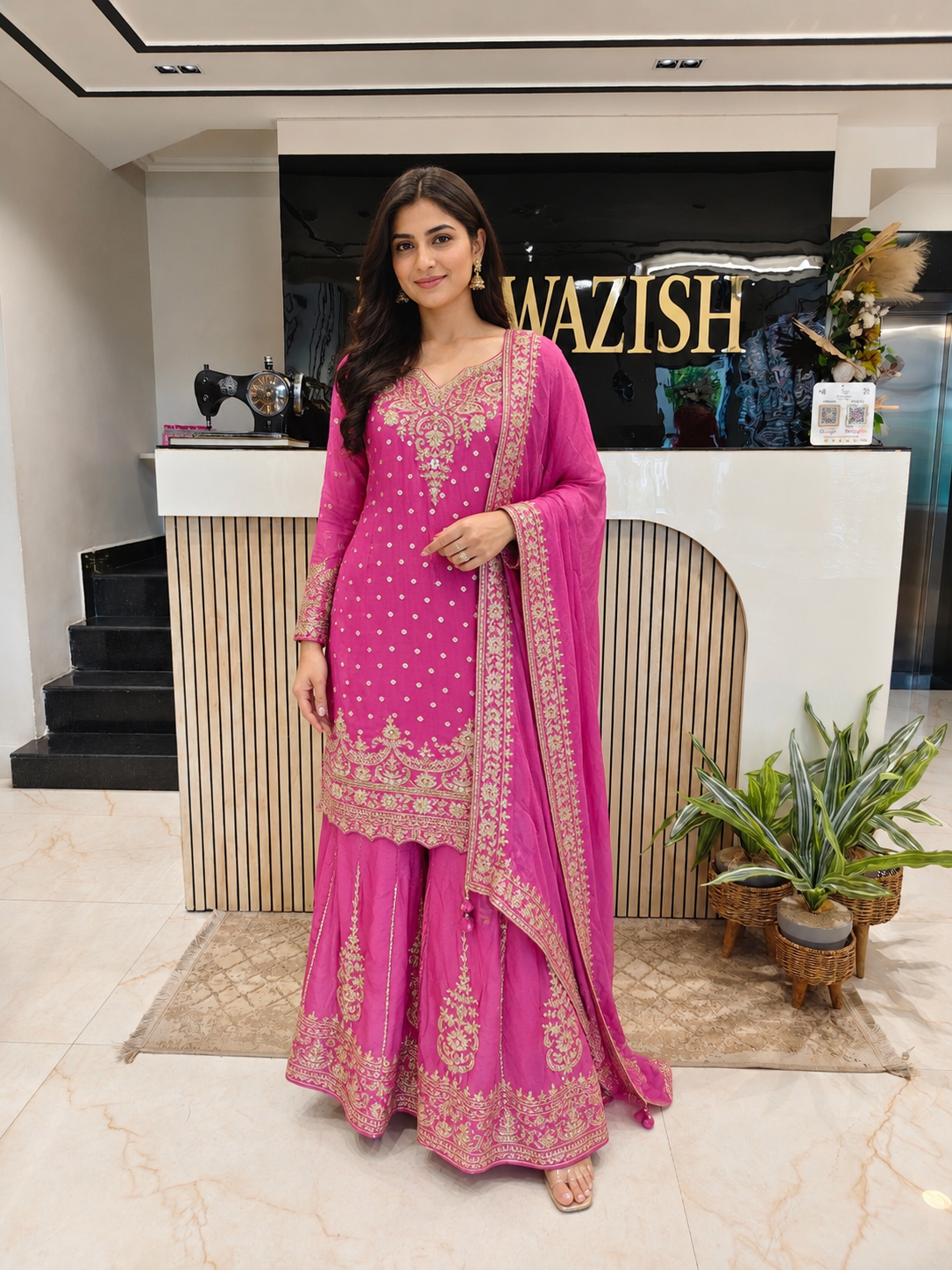 Onion Pink Chinon Sharara Set
Designer Sharara Suit
Wedding Wear Sharara
Festive Party Wear Ethnic Set
Chinon Designer Suit