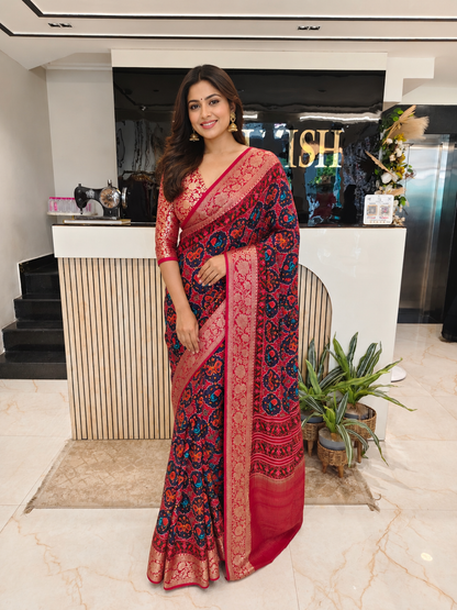 • Maroon Silk Saree
• Ikat Printed Saree
• Designer Silk Saree for Women
• Zari Work Saree
• Luxury Sarees in Lucknow