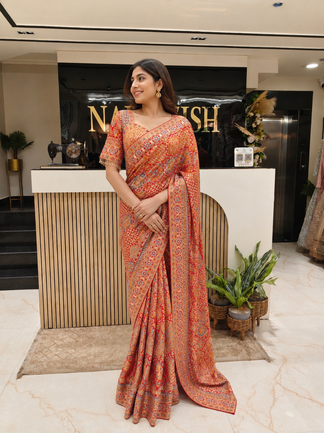 Red Satin Saree
Floral Print Saree
Designer Satin Saree
Sequin Work Saree
Party Wear Saree