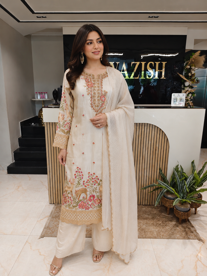 Golden Tissue Kurta Pants Set
Designer Kurta Pants Set
Wedding Wear Ethnic Set
Festive Party Wear Suit
Tissue Designer Suit