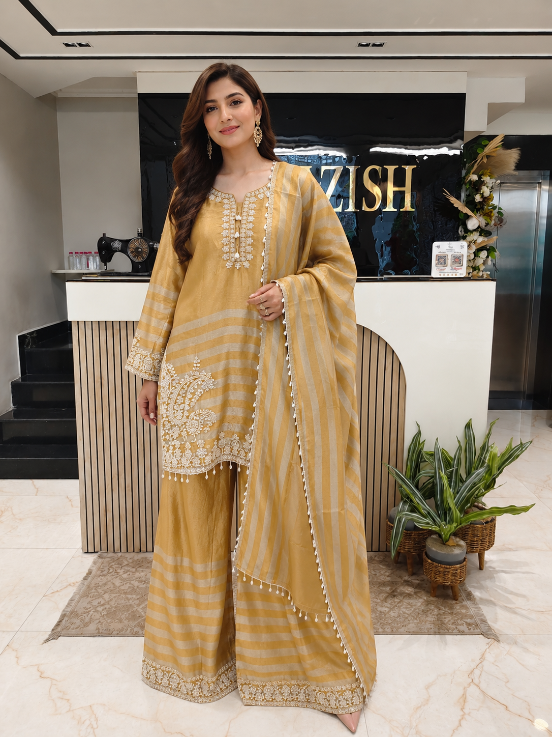 Golden Farshi Salwar Set
Tissue Farshi Salwar Suit
Kutdana Work Kurta Set
Wedding Wear Farshi Suit
Festive Party Wear Ethnic Set