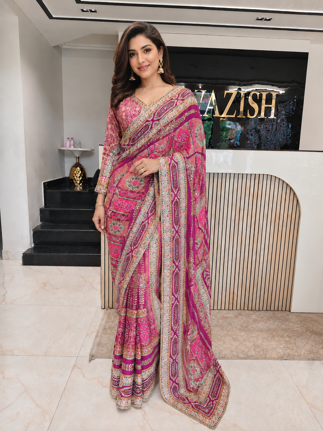 Purple Georgette Saree
Mirror Work Saree
Zari Stone Work Saree
Designer Party Wear Saree
Wedding Wear Saree