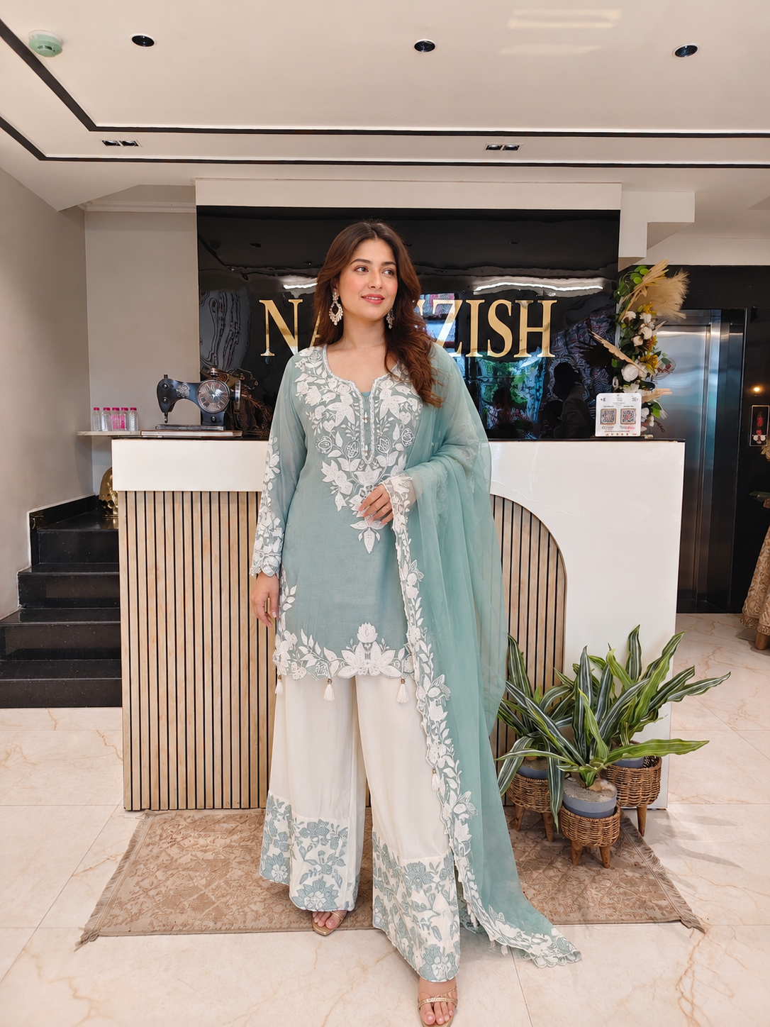 Green Organza Farshi Salwar Set
Designer Farshi Salwar Suit
Wedding Wear Farshi Salwar
Festive Party Wear Ethnic Set
Organza Designer Suit