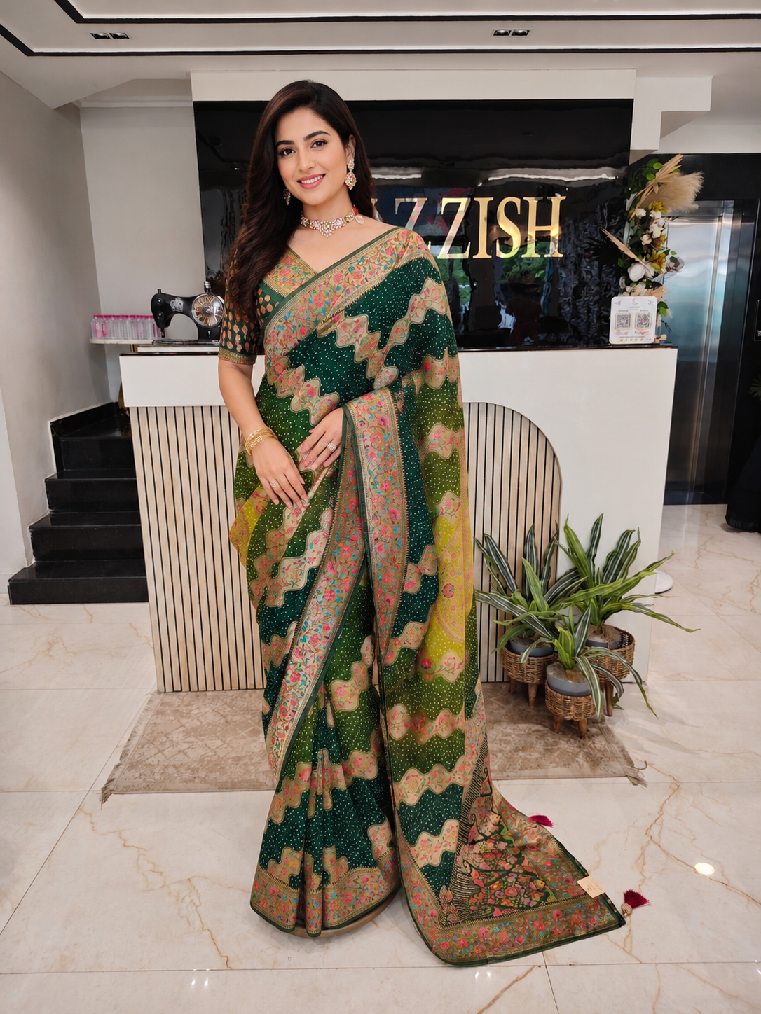 • Ikat Patola Saree
• Bottle Green Tissue Saree
• Designer Printed Saree
• Traditional Weaving Saree
• Luxury Sarees in Lucknow