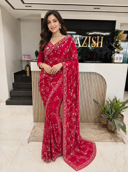 Maroon Crepe Saree
Kutdana Work Saree
Sequins Work Saree
Designer Party Wear Saree
Wedding Wear Saree