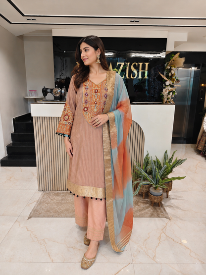 Rust Orange Kurta Pants Set
Designer Silk Kurta Set
Party Wear Kurta Pant Set
Wedding Wear Ethnic Set
Festive Designer Suit