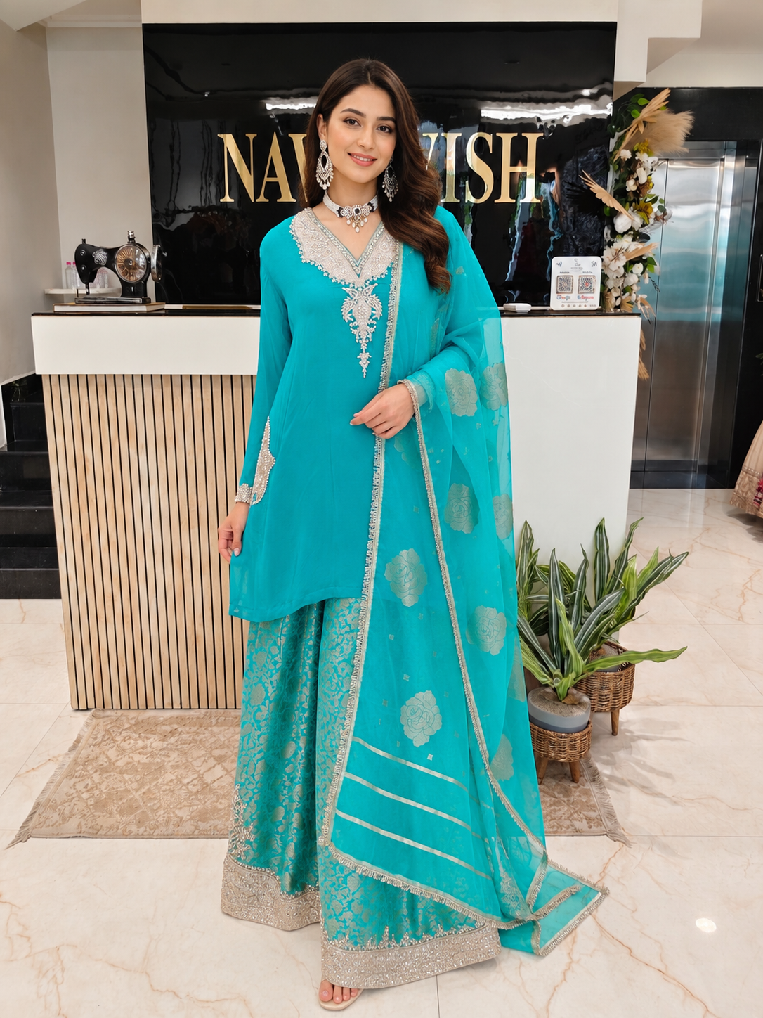 Teal Blue Farshi Salwar Set
Crepe Kurta Set
Designer Farshi Salwar Suit
Wedding Wear Farshi Suit
Festive Party Wear Ethnic Set